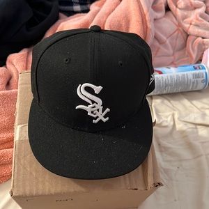 Men's Chicago White Sox New Era Black Black & White 9FIFTY Snapback Hat